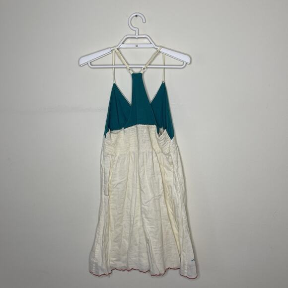 Vtg Women's Babydoll Tunic Racer Back Tank Top Embroidered‎ Boho Chic Y2K Sz M - Picture 4 of 5